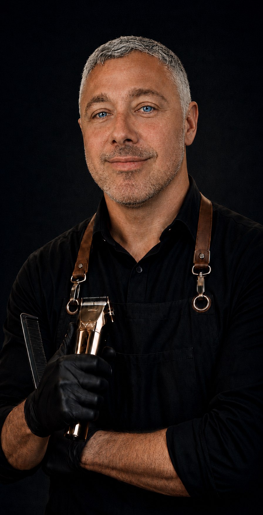 Portrait of Clayton Steele, licensed barber and cosmetologist